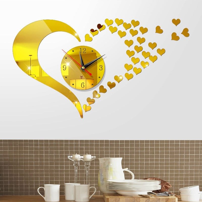 Three-Dimensional Decorative Clock Acrylic Digital Mirror Wall Sticker-Dimensional Decorative Clock Acrylic Digital Mirror Wall Sticker Wall Clock