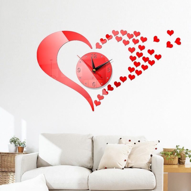 Three-Dimensional Decorative Clock Digital Mirror Wall Clock Sticker