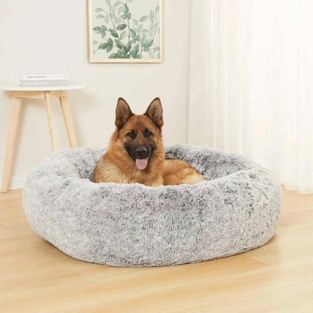 45 Inches Dog Bed, for Extra Large Dogs, Anti-Anxiety Washable Plush R45 Inches Dog Bed,