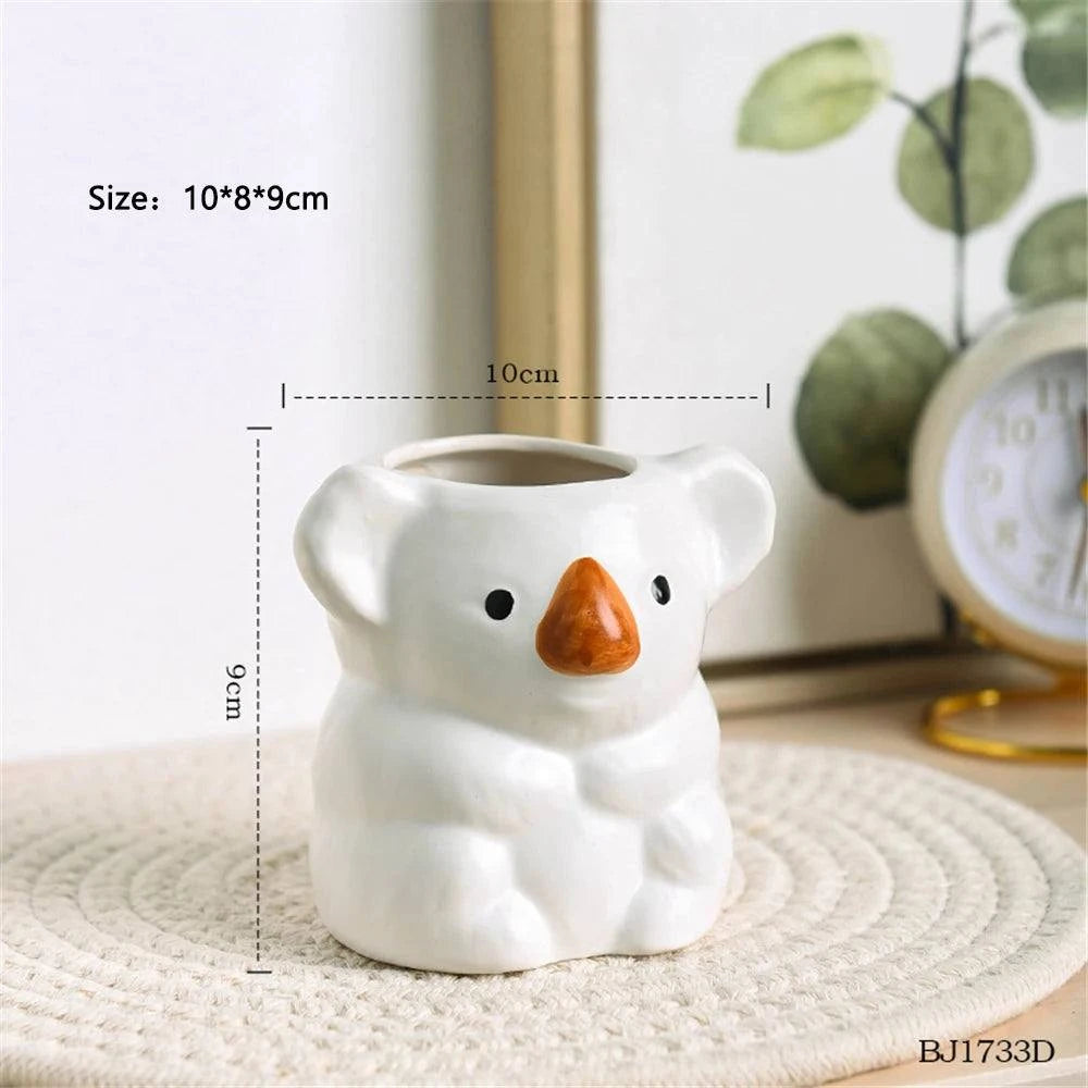 Plants Accessories Bonsai Accessories Flower Pot Cute Koala Ceramic SuPlants Accessories Bonsai Accessories Flower Pot Cute Koala Ceramic Succulent Planter Pots Garden Decoration Home Flowerpots