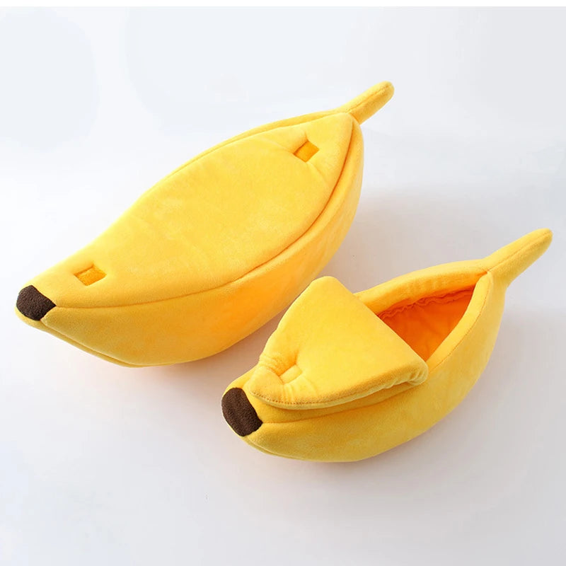 Banana Boat Shape Cat/Dog/Hamster Bed House Cute Cat/Dog/Hamster Mat BBanana Boat Shape Cat/Dog/Hamster Bed House Cute Cat/Dog/Hamster Mat Beds Warm Durable Portable Pet Basket Kennel Dog/Cat/Hamster Cushion Cat/Dog/Hamster Supplies Winter