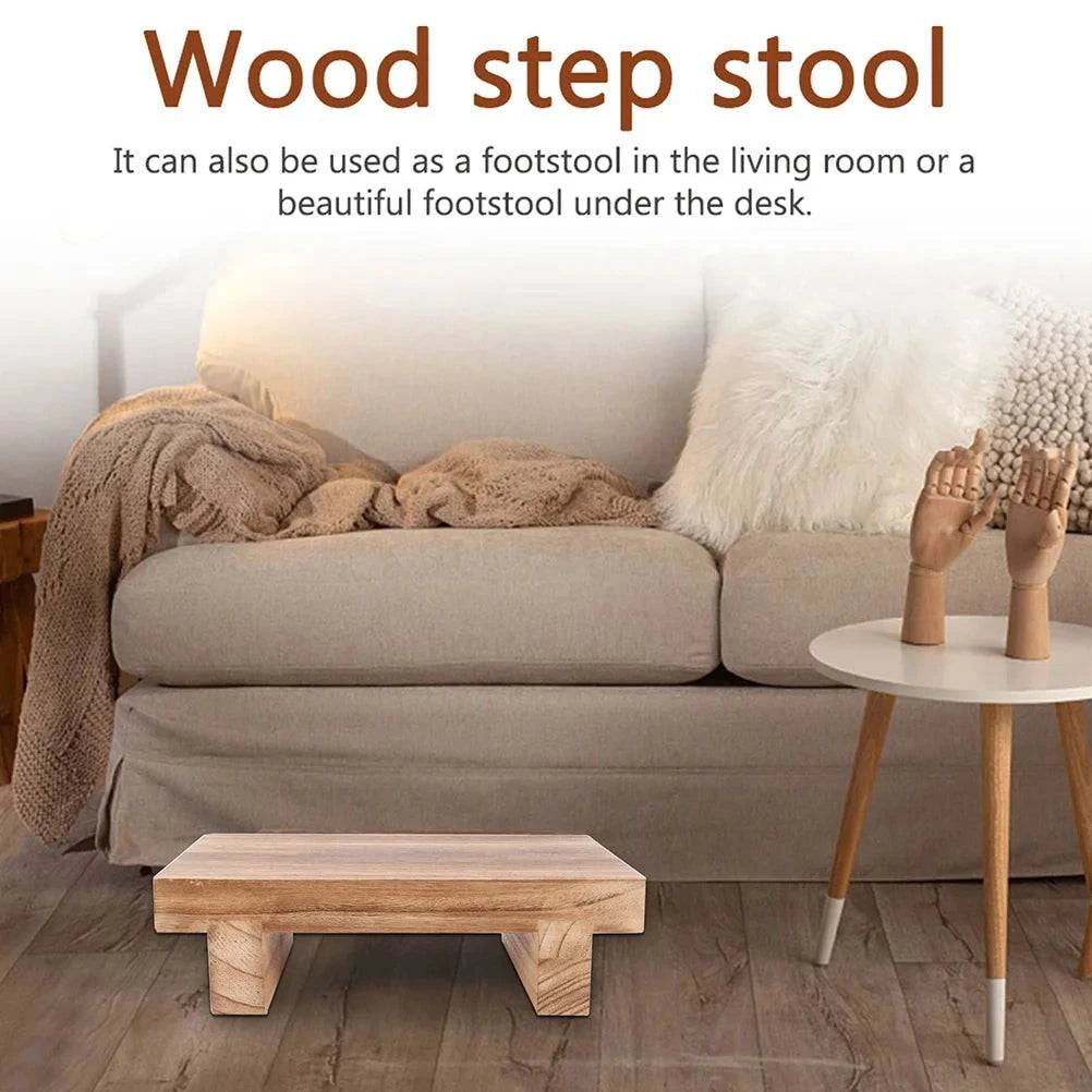 Bedside Step Stool Living Room Footstool Wooden Bench Desk Stepping ToBedside Step Stool Living Room Footstool Wooden Bench Desk Stepping Toddler Kitchen Helper Office Footrest Feet Kids Furniture