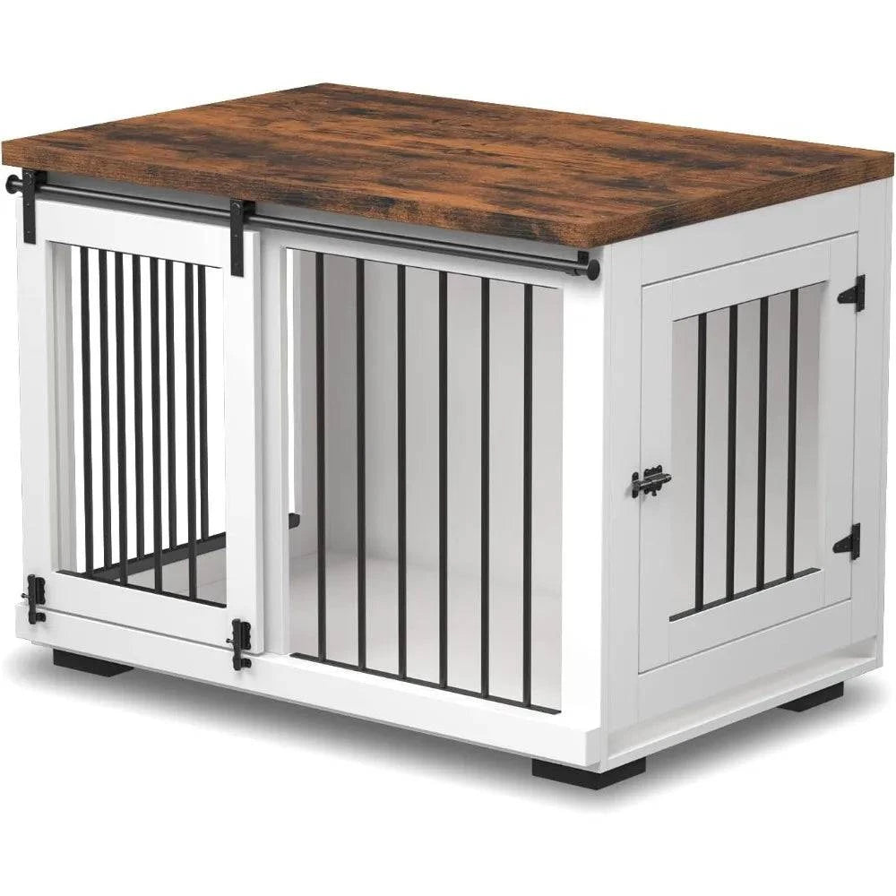 Dog Crate Furniture for Large Dogs Up to 60 lbs.37'' Wide - White Deco37'' Wide - White Decorative Modern Dog Crate Table, End Table, Nightstand