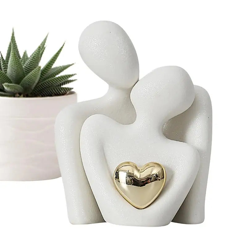 Nordic Decorative Abstract Couple Statue Modern Decoration Home SculptNordic Decorative Abstract Couple Statue Modern Decoration Home Sculpture Ceramic Figure Figurines Living Room Crafts Ornaments