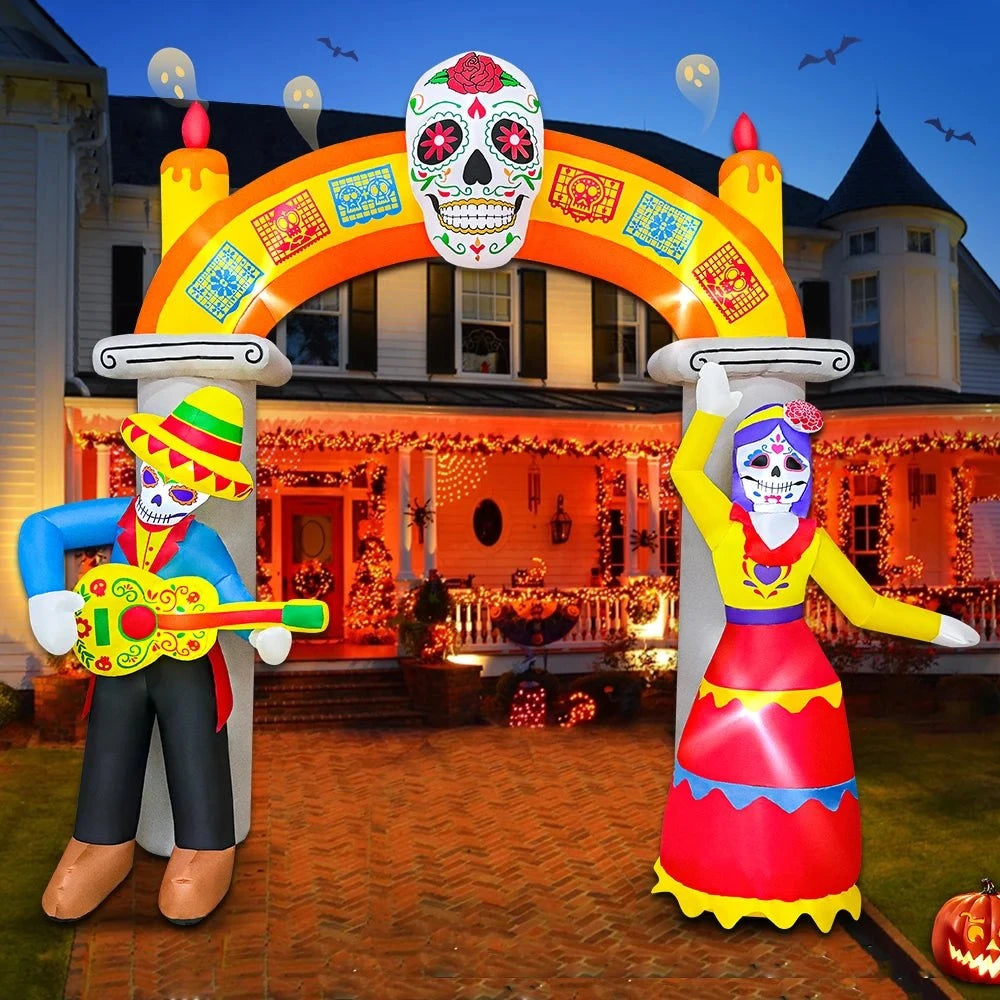 240cm 270cm Halloween Home Outdoor Decoration Candy Skull Arch Door240cm 270cm Halloween Home Outdoor Decoration Candy Skull Arch Door