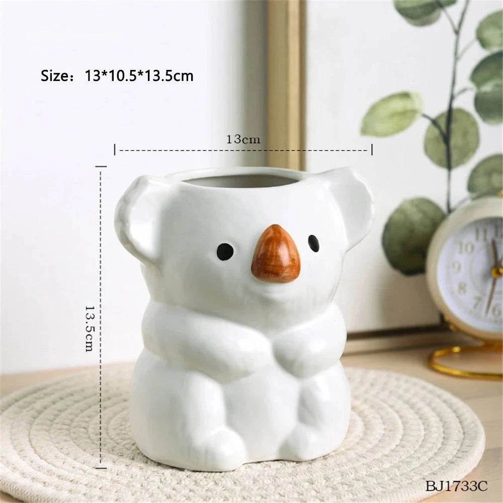 Plants Accessories Bonsai Accessories Flower Pot Cute Koala Ceramic SuPlants Accessories Bonsai Accessories Flower Pot Cute Koala Ceramic Succulent Planter Pots Garden Decoration Home Flowerpots