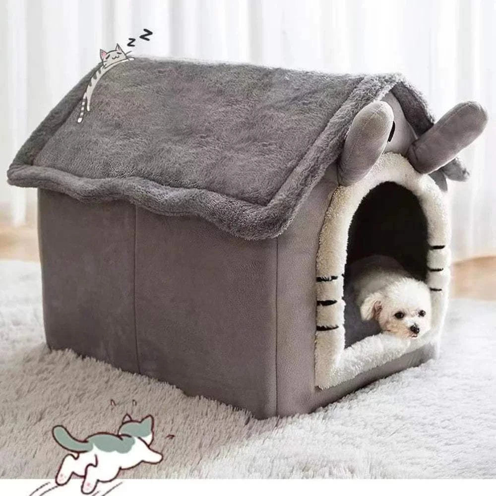 Cat and Dogs Soft Bed Deep Sleep Winter House Tent for Puppies Kittens