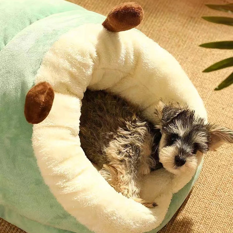 Warm Small Dog/Cat Kennel Bed Breathable Dog/Cat House Cute Slippers SWarm Small Dog/Cat Kennel Bed Breathable Dog/Cat House Cute Slippers Shaped Dog/Cat Bed Cat/Dog Sleep Bag Foldable Washable Pet House