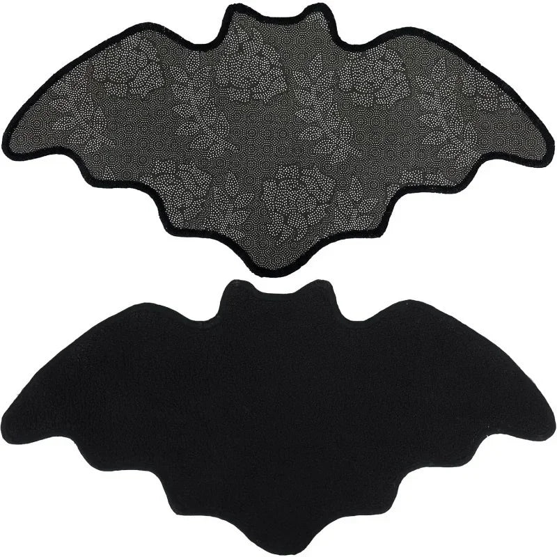 Black Spider Web Halloween Rug Bathroom Rug