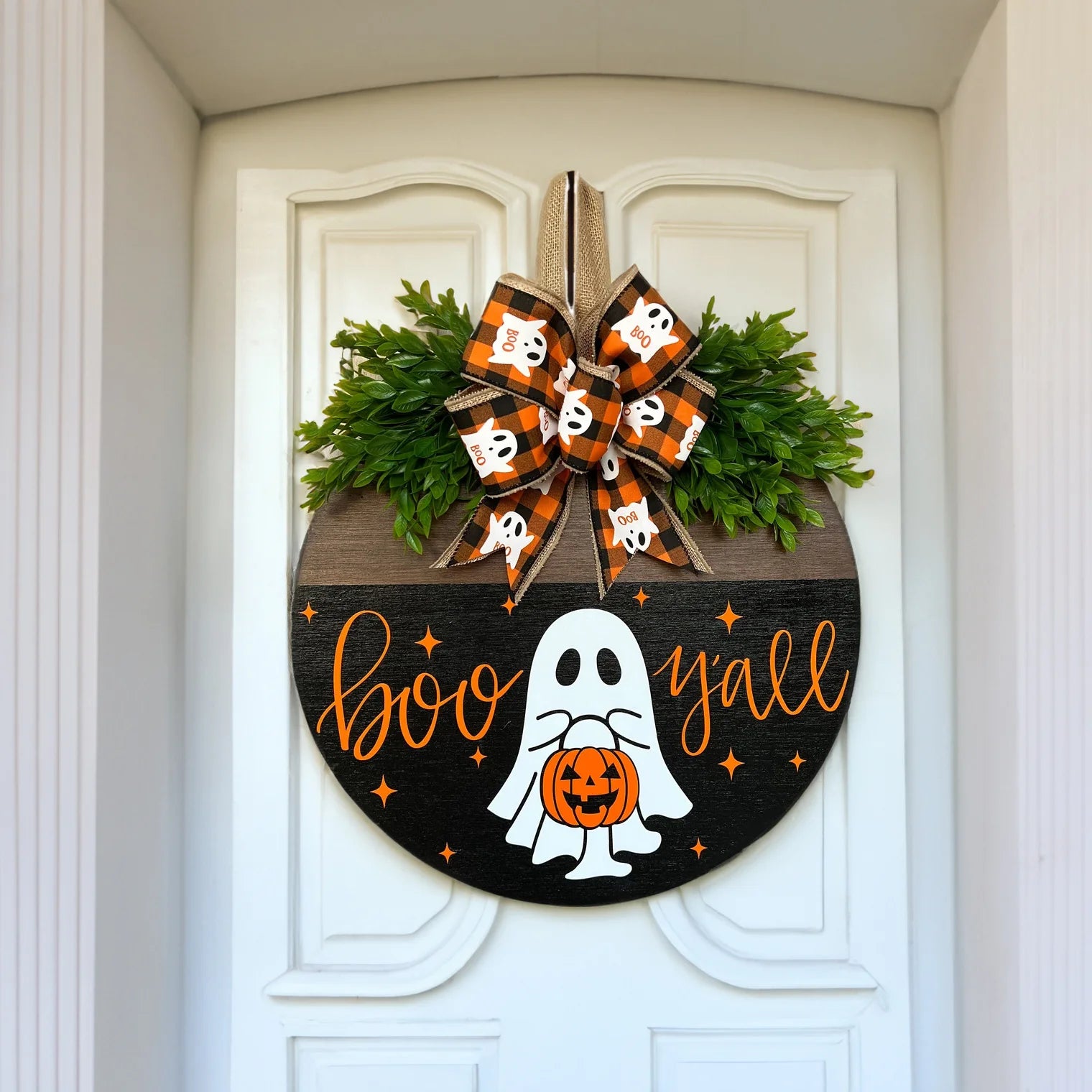 1 Halloween White Ghost Pumpkin Door Hanging Sign Festive Atmosphere D1 Halloween White Ghost Pumpkin Door Hanging Sign Festive Atmosphere Decoration Home Gifts Bar Caf É Auditorium Wall Decoration