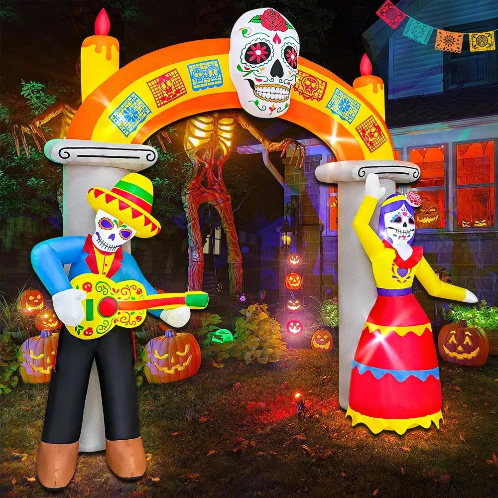 240cm 270cm Halloween Home Outdoor Decoration Candy Skull Arch Door240cm 270cm Halloween Home Outdoor Decoration Candy Skull Arch Door